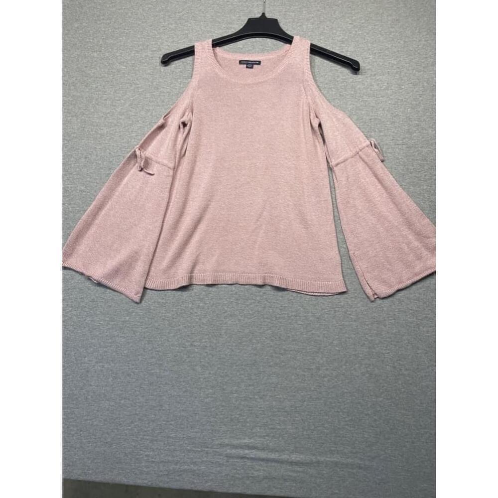 Women's American Eagle Pink Cold Shoulder Sweater Size S